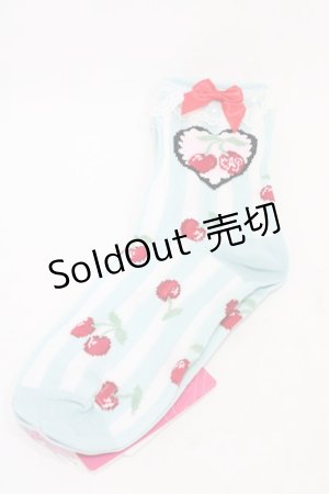 画像: Angelic Pretty / Cherry Stampクルー丈ソックス  ミント H-25-11-20-1006-AP-ZA-NS-ZH
