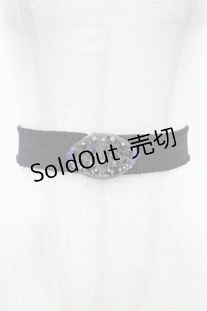 画像: axes femme / ローズシャンデリアゴムベルト  ブラック H-25-11-20-1012-AX-ZA-NS-ZH