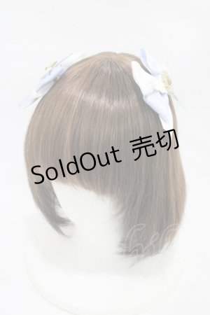 画像: Amavel / Magical Sweet Angelダブルリボンクリップ  サックス H-25-11-20-1016-CA-AC-NS-ZH