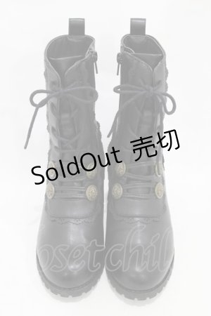 画像: axes femme / ナポレオンレースアップブーツ M(23.5cm) ブラック H-25-11-20-1002-AX-SH-NS-ZH