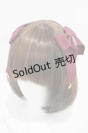 画像: Angelic Pretty / Starry Moonリボンクリップ  ボルドー H-25-11-20-1021-AP-AC-NS-ZH