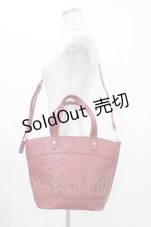 画像: m petit by misako / AMハナパンチング2WAYバッグ  レッド H-25-11-20-1032-LO-BG-NS-ZH