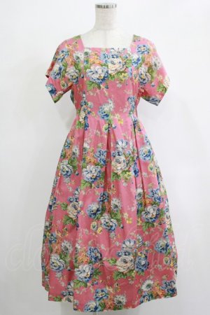 画像: Jane Marple Dans Le Salon / Flower parlourゴアードドレス  ピンク H-25-11-20-005-JM-OP-KB-ZT484