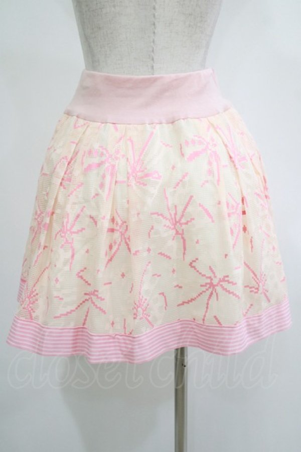 画像3: Jane Marple / リボンレースミニスカート  ピンク H-25-11-20-019-JM-SK-KB-ZT484 (3)
