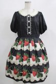 画像1: Leur Getter / Antique Lace Strawberry袖付きワンピース L ブラック H-25-11-21-1001-LU-OP-KB-ZT340 (1)