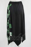 画像3: NieR Clothing / レイヤード風スカートパンツ  黒×緑 H-25-11-21-1028-PU-SK-KB-ZH (3)