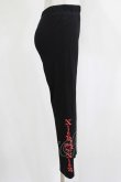 画像2: NieR Clothing / プリントレギンスパンツ  黒 H-25-11-21-1029-PU-PA-KB-ZH (2)