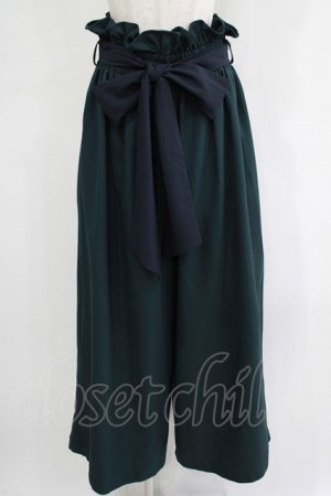 画像: Qutie Frash / ハイウエストワイドパンツ  グリーン H-25-11-21-1032-QU-PA-KB-ZH