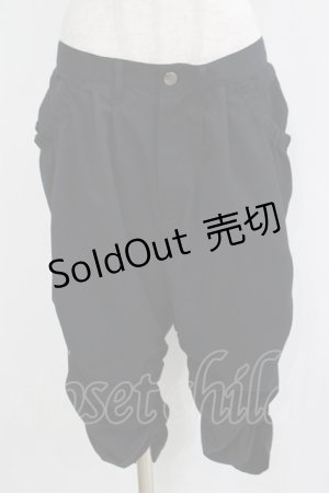 画像: GADGET GROW / ギャザーハーフパンツ  ブラック H-25-11-21-1033-GO-PA-KB-ZH