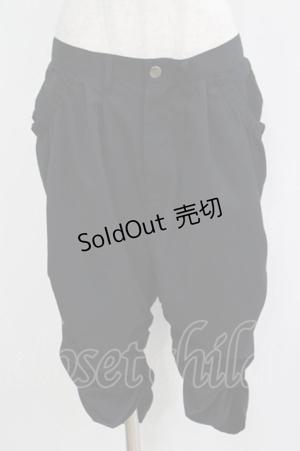 画像1: GADGET GROW / ギャザーハーフパンツ  ブラック H-25-11-21-1033-GO-PA-KB-ZH (1)