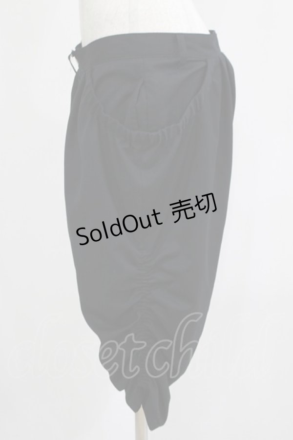 画像2: GADGET GROW / ギャザーハーフパンツ  ブラック H-25-11-21-1033-GO-PA-KB-ZH (2)