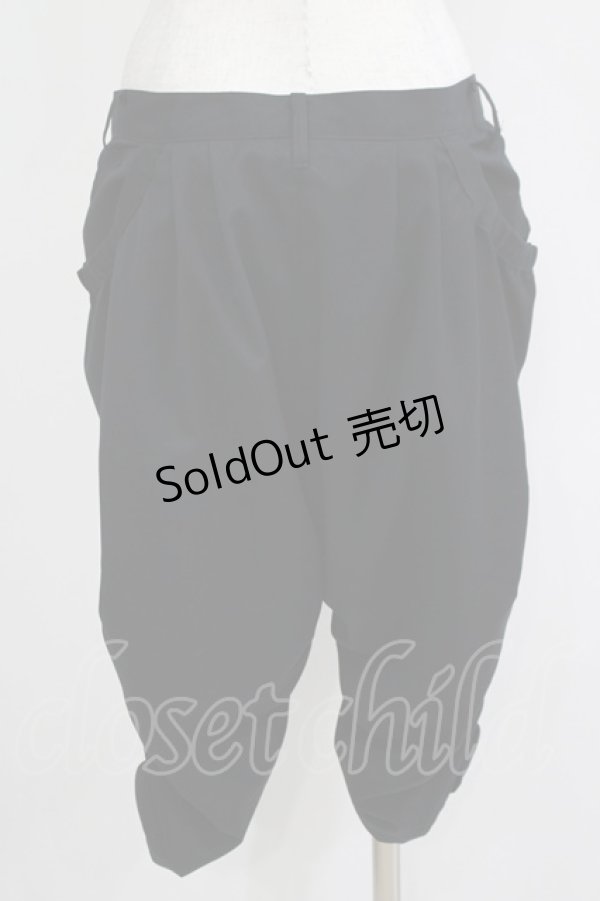 画像3: GADGET GROW / ギャザーハーフパンツ  ブラック H-25-11-21-1033-GO-PA-KB-ZH (3)