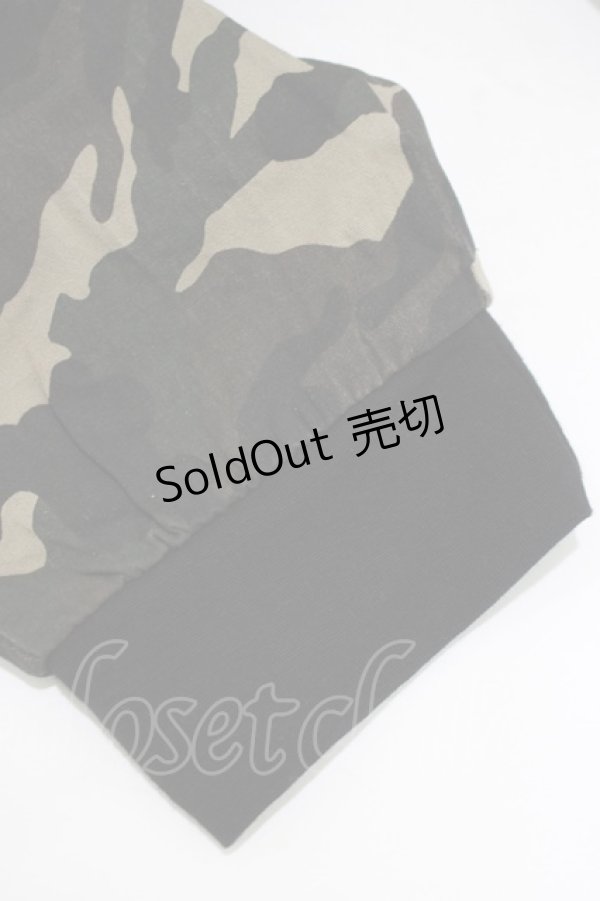 画像4: NieR Clothing / カモフラ柄切替パンツ  黒 H-25-11-21-1034-PU-PA-KB-ZH (4)