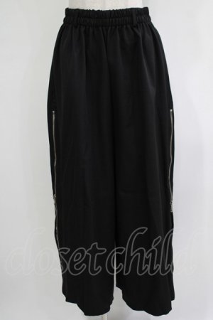画像: NieR Clothing / 2WAY SIDE ZIP WIDE PANTS  ブラック H-25-11-21-1037-PU-PA-KB-ZH