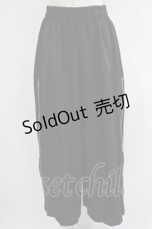 画像: NieR Clothing / 2WAY SIDE ZIP WIDE PANTS  ブラック H-25-11-21-1037-PU-PA-KB-ZH