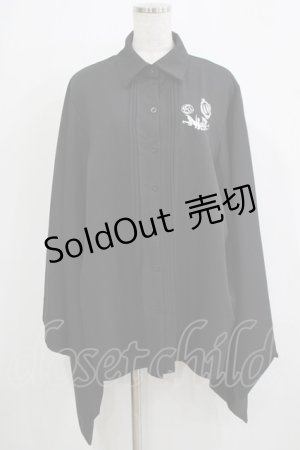 画像: NieR Clothing / 着物風袖シャツ  ブラック H-25-11-21-1043-PU-BL-KB-ZH