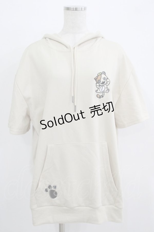 画像1: NieR Clothing / 半袖プルパーカー  ベージュ(ミケ) H-25-11-21-1049-PU-TO-KB-ZH (1)