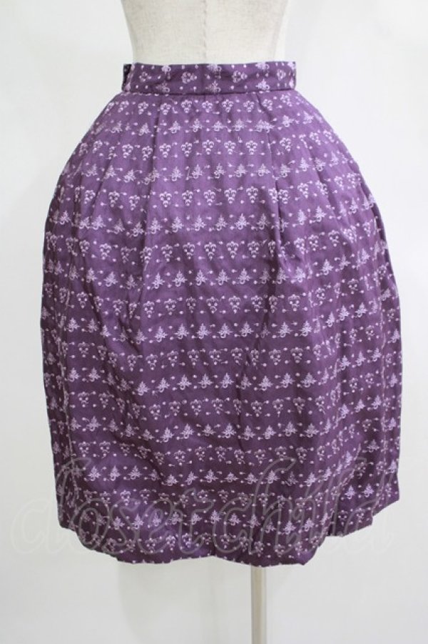 画像3: Jane Marple Dans Le Salon / グリッタージャガードスカート M パープル H-25-11-21-1005-JM-SK-KB-ZH (3)