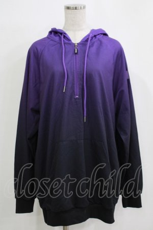 画像: NieR Clothing / ロゴ刺繍プルパーカー  パープル H-25-11-21-1051-PU-TO-KB-ZH