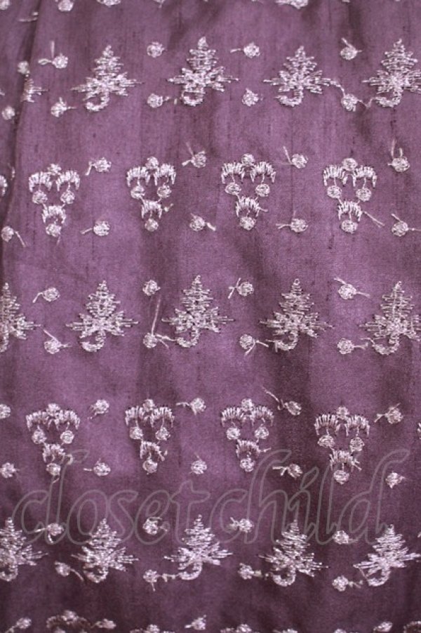 画像4: Jane Marple Dans Le Salon / グリッタージャガードスカート M パープル H-25-11-21-1005-JM-SK-KB-ZH (4)