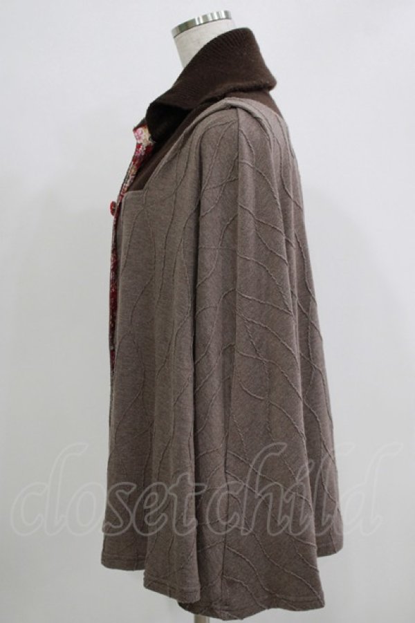 画像2: kikou / ニットポンチョ  ブラウン H-25-11-21-1056-GO-TO-KB-ZH (2)