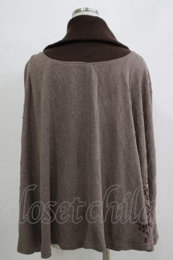 画像3: kikou / ニットポンチョ  ブラウン H-25-11-21-1056-GO-TO-KB-ZH (3)
