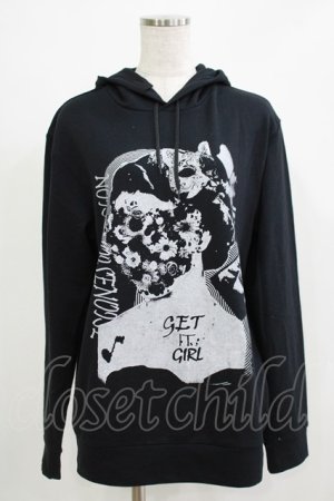 画像: NOISE NOISE NOISE / プリントプルパーカー  ブラック H-25-11-21-1057-PU-TO-KB-ZH