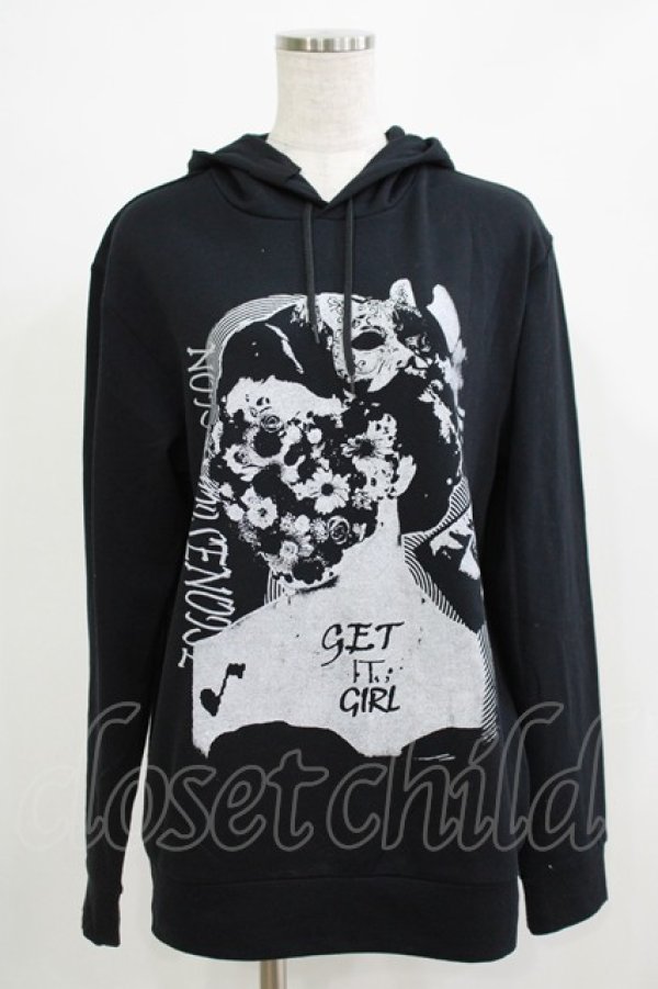 画像1: NOISE NOISE NOISE / プリントプルパーカー  ブラック H-25-11-21-1057-PU-TO-KB-ZH (1)