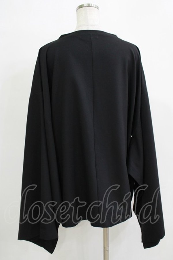 画像3: Deorart / オーバーサイズ・着物長袖カットソー M ブラック×ワイン H-25-11-21-1065-PU-TO-KB-ZH (3)