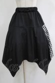 画像1: NieR Clothing / チェック切替イレギュラースカート  黒 H-25-11-21-1011-PU-SK-KB-ZH (1)