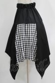 画像2: NieR Clothing / チェック切替イレギュラースカート  黒 H-25-11-21-1011-PU-SK-KB-ZH (2)