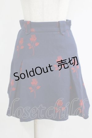 画像: MILK / Rose Jacquardミニスカート  ネイビーベース H-25-11-21-1013-ML-SK-KB-ZH
