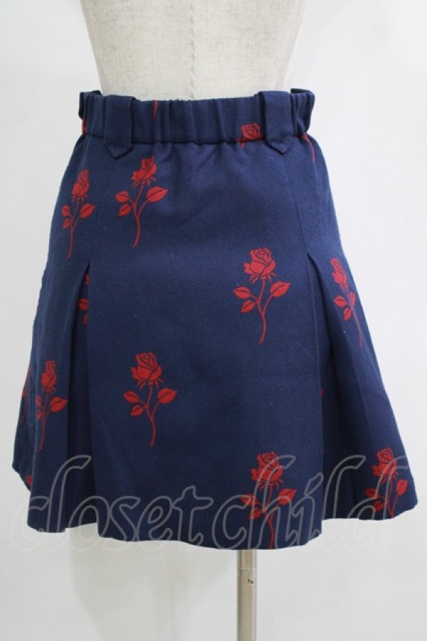 画像3: MILK / Rose Jacquardミニスカート  ネイビーベース H-25-11-21-1013-ML-SK-KB-ZH (3)