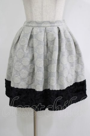 画像: Emily Temple cute / ドットウールジャガードスカート  グレー×クロ H-25-11-21-1014-ET-SK-KB-ZH