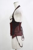 画像2: Ozz Croce / クロス刺繍ホルターコルセットビスチェ  ボルドー H-25-11-21-1023-OO-TO-KB-ZH (2)