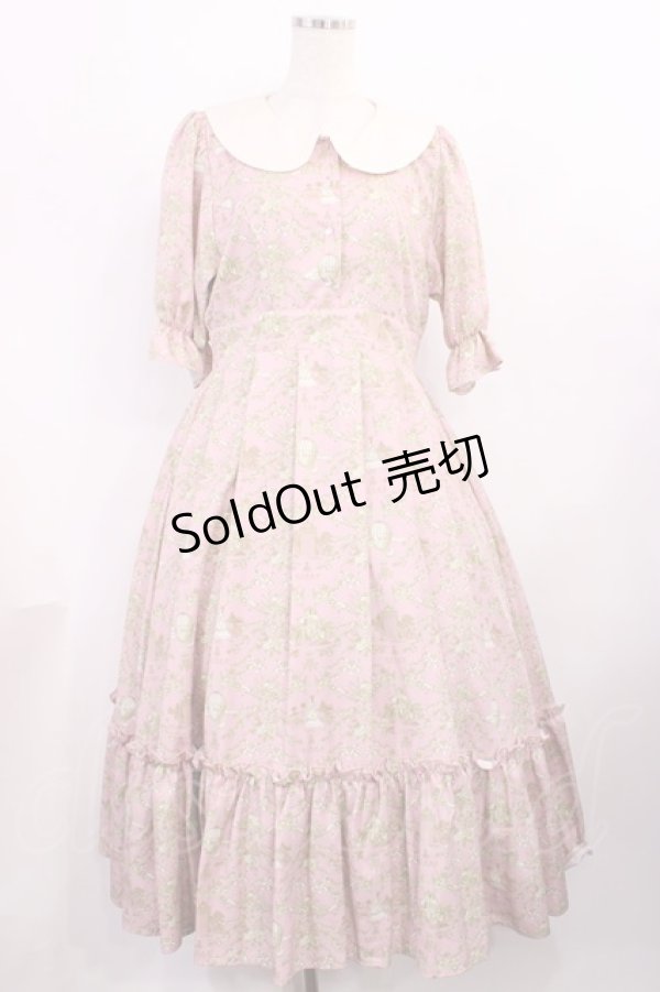 画像1: m petit by misako / NINA’Sコラボトワルドジュイワンピース M ピンク H-25-11-21-012-LO-OP-NS-ZH (1)