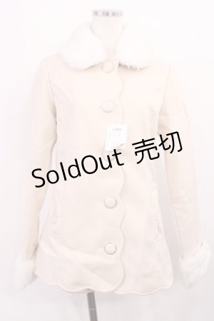 画像: LIZ LISA / ファーカラーコート Free アイボリー H-25-11-21-019-LO-CO-NS-ZH