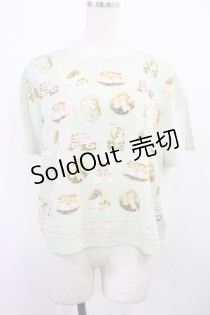 画像: Franche Lippee /  DiaryスカーフTシャツ M ミント H-25-11-21-026-LO-TO-NS-ZH