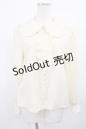 画像: m petit by misako / AM マルエリフリルブラウス M 生成り H-25-11-21-030-LO-BL-NS-ZH