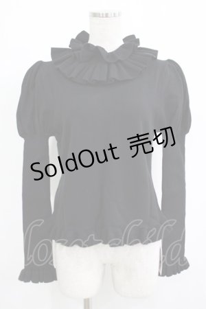 画像: Hoshibako Works / タートルネックフリルニット Free ブラック H-25-11-22-1031-LO-TO-NS-ZH