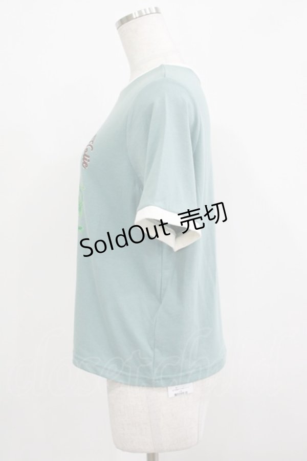 画像2: axes femme / チョコミントプリントTシャツ Free ミント H-25-11-22-1035-AX-TO-NS-ZH (2)