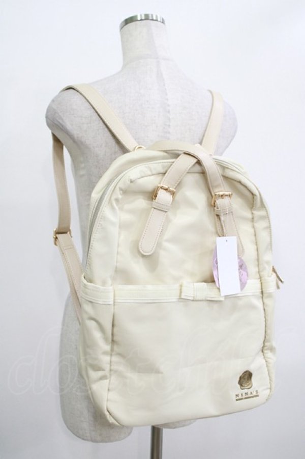 画像1: m petit by misako / NINA'S コラボ AM2WAYリュック  アイボリー H-25-11-22-1038-LO-BG-NS-ZH (1)