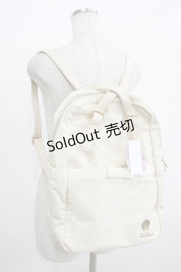 画像1: m petit by misako / NINA'S コラボ AM2WAYリュック  アイボリー H-25-11-22-1038-LO-BG-NS-ZH (1)