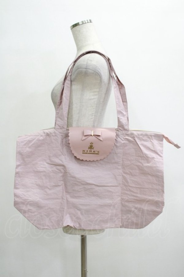 画像2: m petit by misako / NINA’Sコラボエコバッグ  ピンク H-25-11-22-1040-LO-BG-NS-ZH (2)