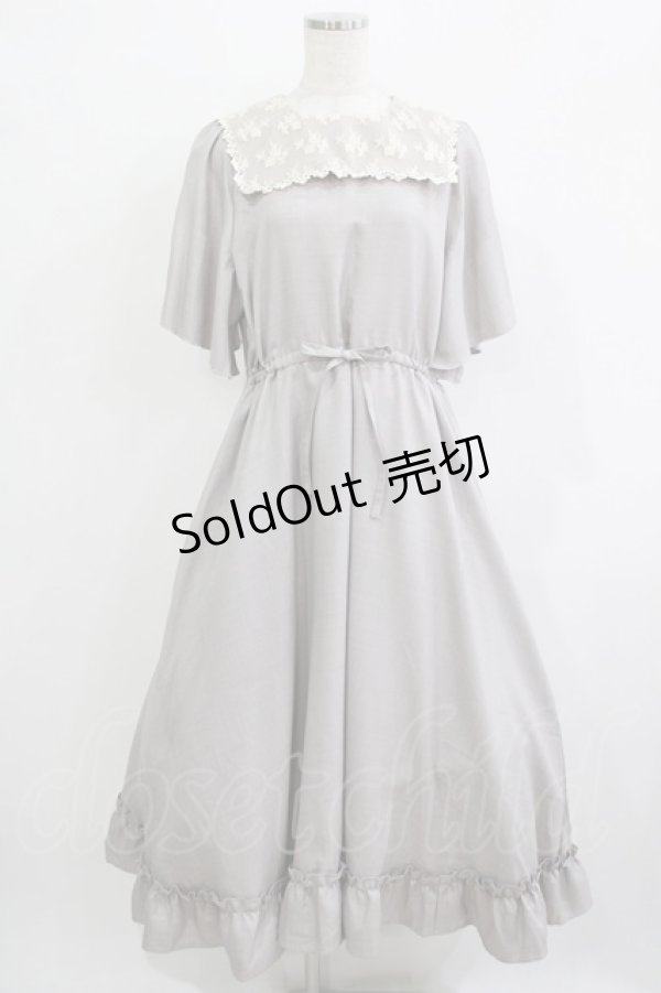 画像1: m petit by misako / レースセーラーワンピース L グレー H-25-11-22-1005-LO-OP-NS-ZH (1)