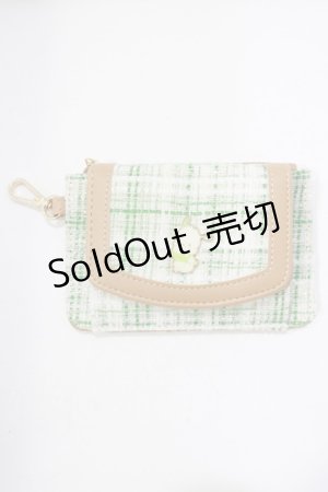 画像: サンリオ / ツイードミニ財布/ぽちゃっこ  グリーン H-25-11-22-1047-EL-ZA-NS-ZH