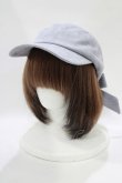 画像1: axes femme / バックリボンスエードキャップ  ブルー H-25-11-22-1056-AX-AC-NS-ZH (1)
