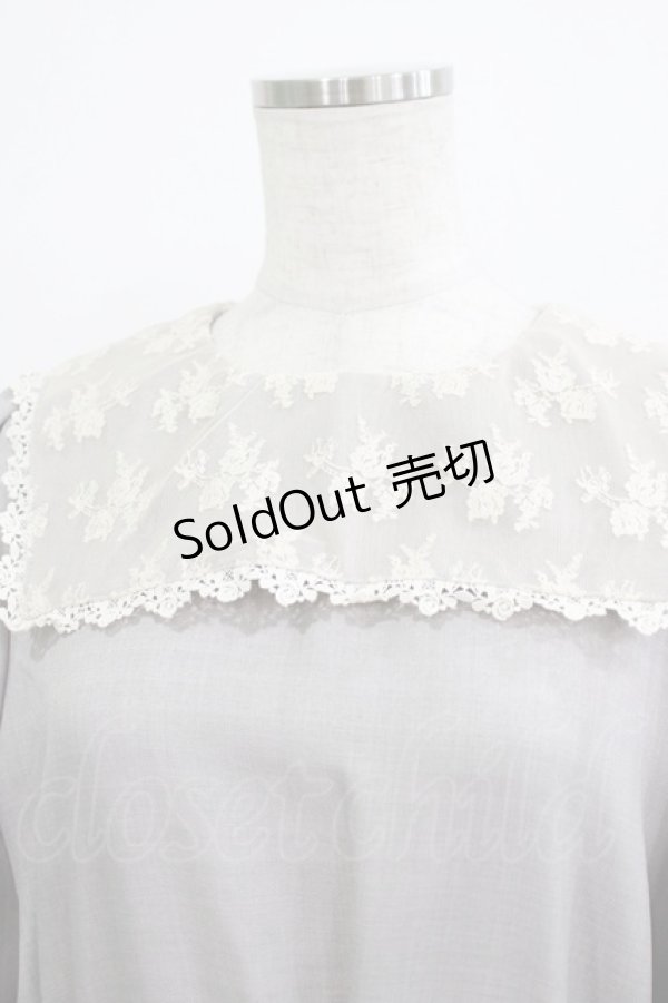 画像4: m petit by misako / レースセーラーワンピース L グレー H-25-11-22-1005-LO-OP-NS-ZH (4)