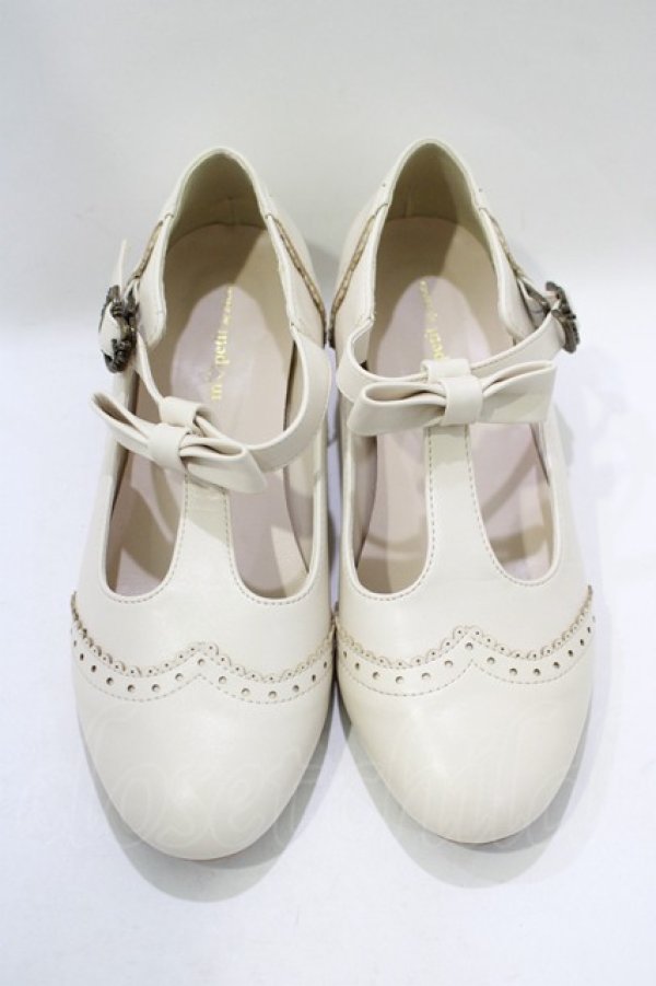 画像1: m petit by misako / AMPUリボンストラップP M アイボリー H-25-11-22-1065-LO-SH-NS-ZH (1)