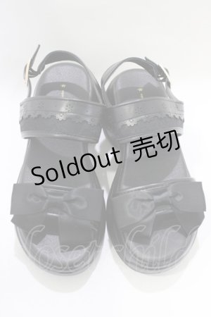 画像: m petit by misako / AMリボンスニーカーサンダル M ブラック H-25-11-22-1067-LO-SH-NS-ZH